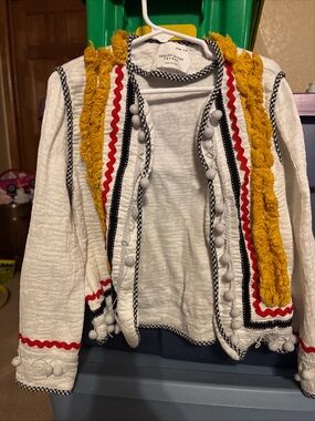 Anthropologie English Factory Selina Pom Jacket  Kid Size 7/8